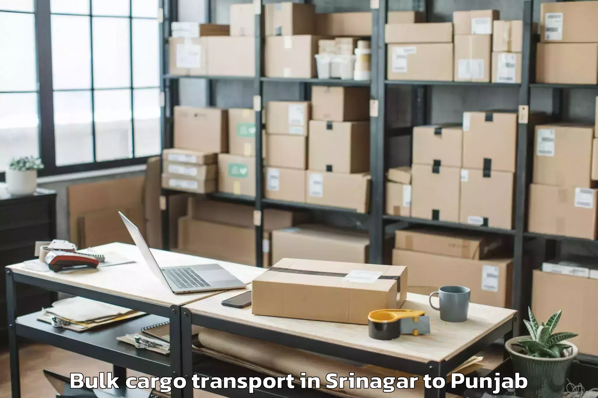 Trusted Srinagar to Phagwara Bulk Cargo Transport